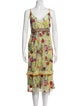 Frances Valentine Floral Print Midi Length Dress