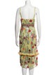 Frances Valentine Floral Print Midi Length Dress