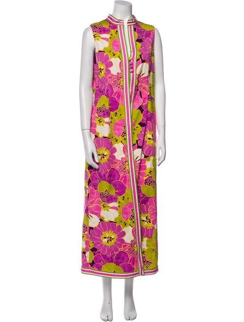Frances Valentine Floral Print Long Dress