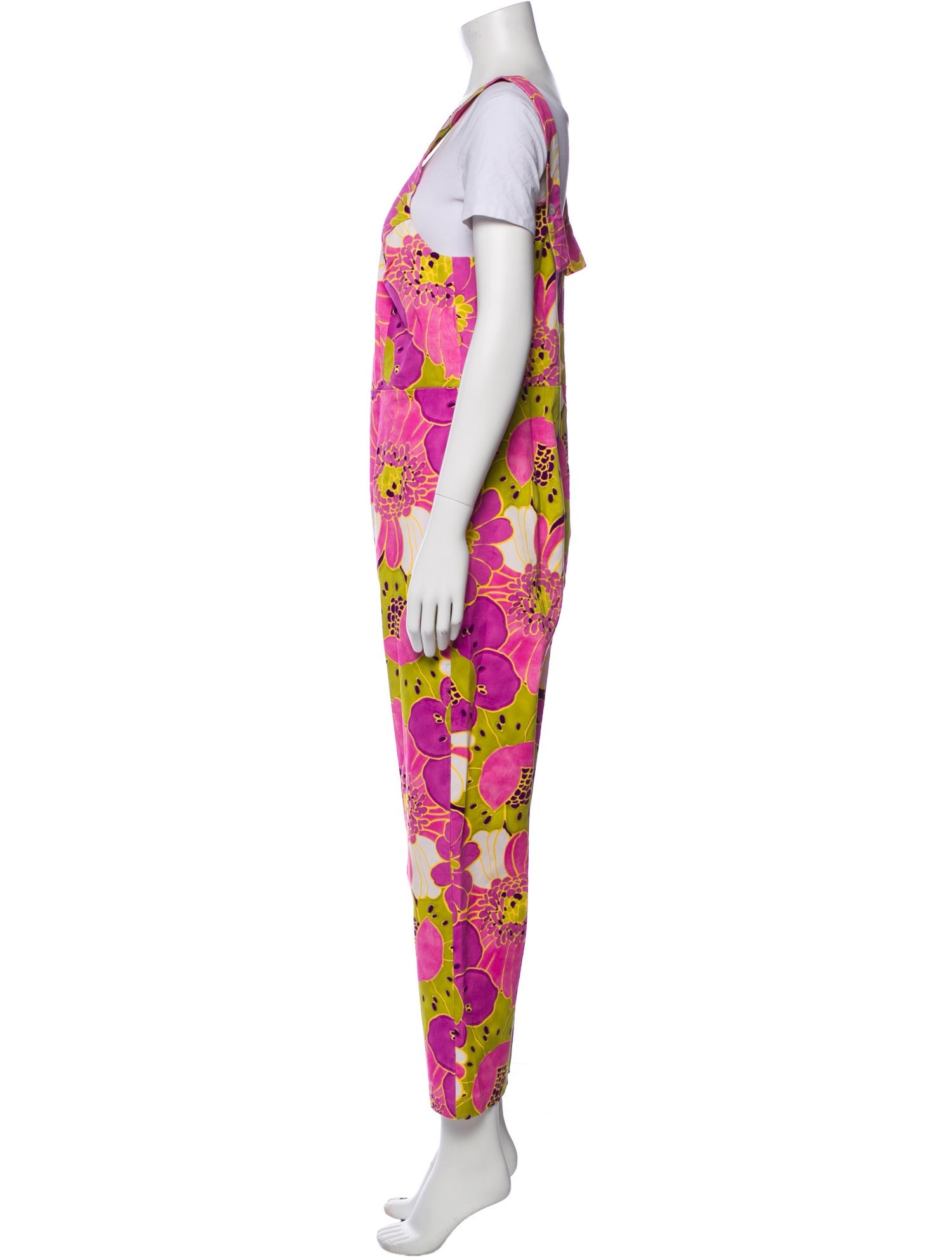 Frances Valentine Floral Print Scoop Neck Jumpsuit