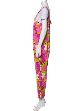 Frances Valentine Floral Print Scoop Neck Jumpsuit