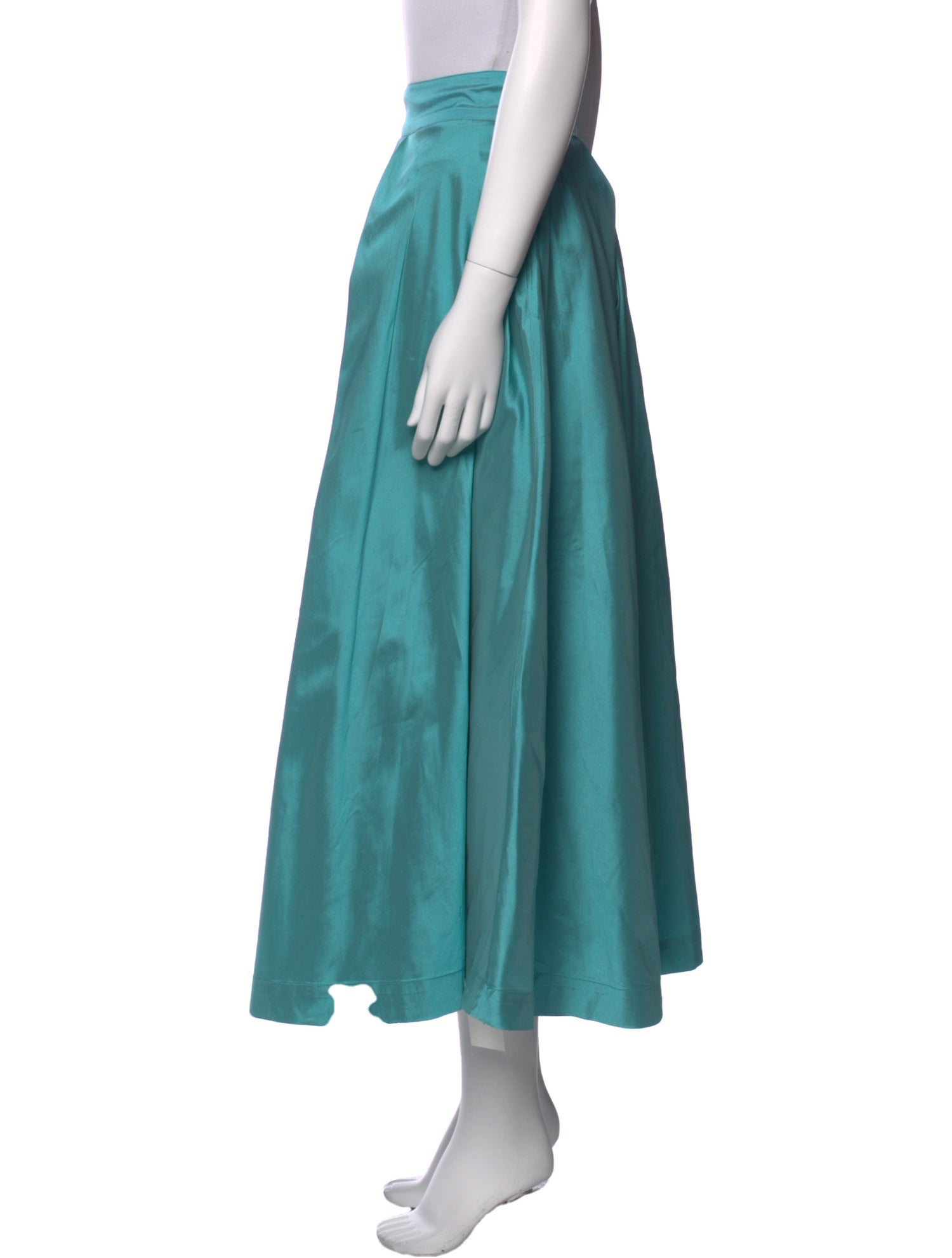 Frances Valentine Pleated Accents Midi Length Skirt