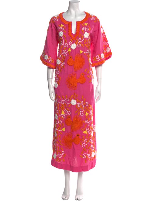 Frances Valentine Floral Print Midi Length Dress