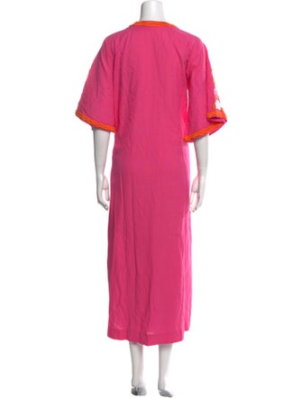 Frances Valentine Floral Print Midi Length Dress