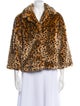 Frances Valentine Faux Fur Animal Print Faux Fur Jacket