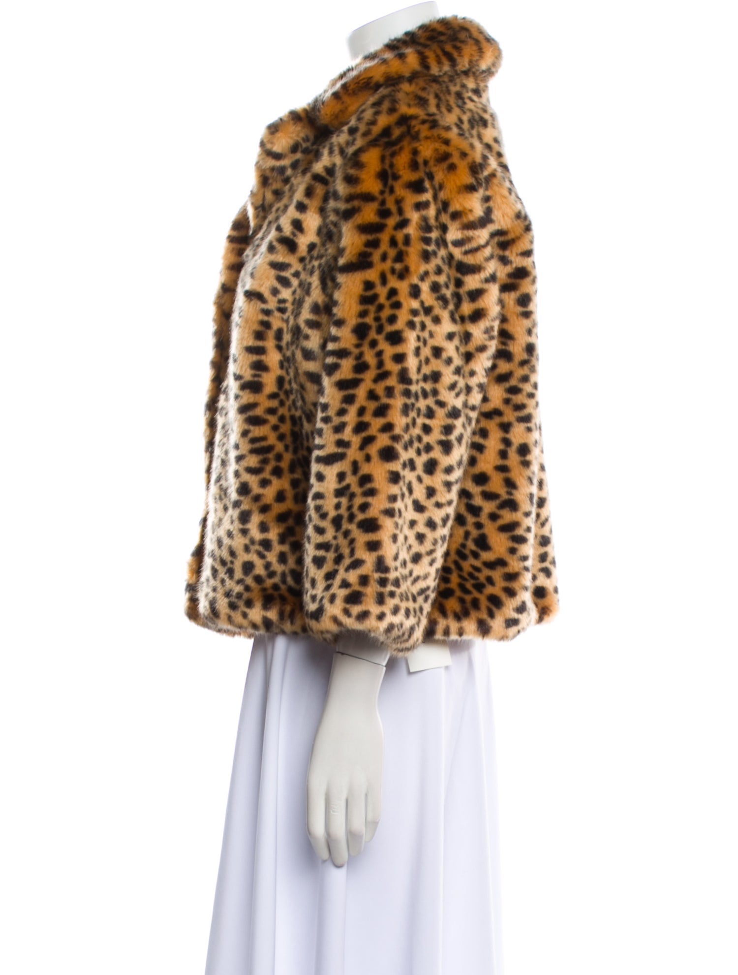 Frances Valentine Faux Fur Animal Print Faux Fur Jacket