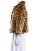 Frances Valentine Faux Fur Animal Print Faux Fur Jacket