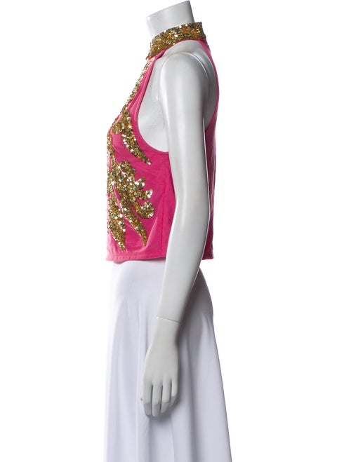 Frances Valentine Printed Halterneck Crop Top