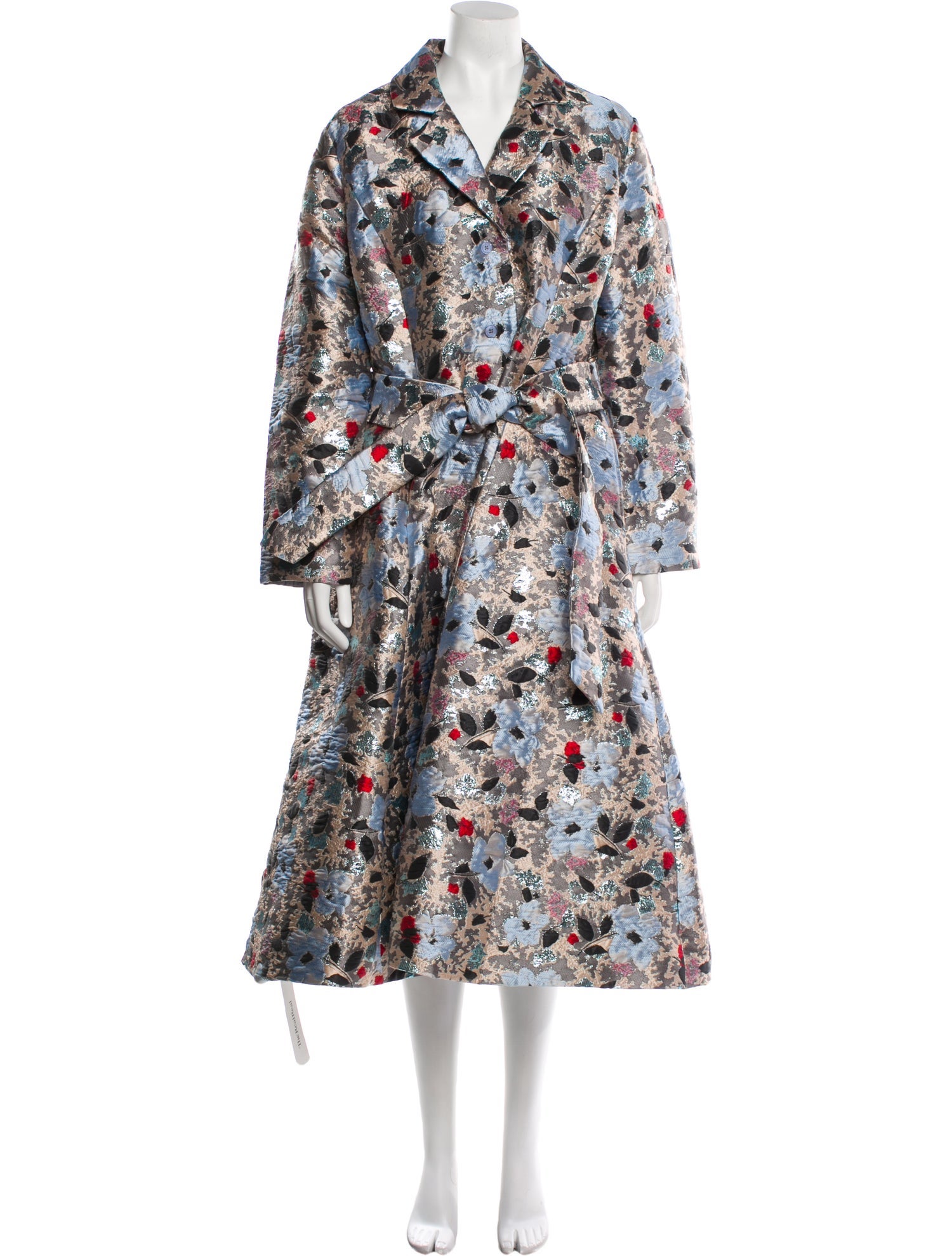 Frances Valentine Floral Print Trench Coat w/ Tags