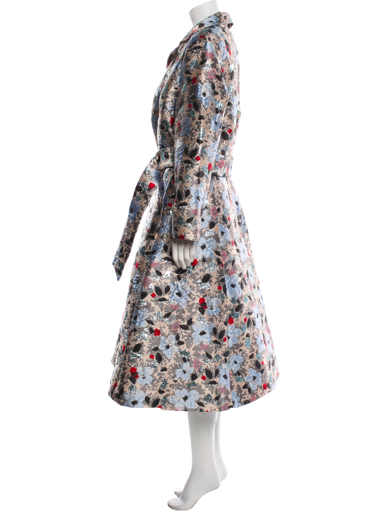 Frances Valentine Floral Print Trench Coat w/ Tags