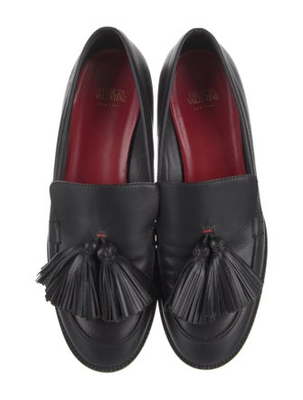 Frances Valentine Leather Tassel Accents Loafers