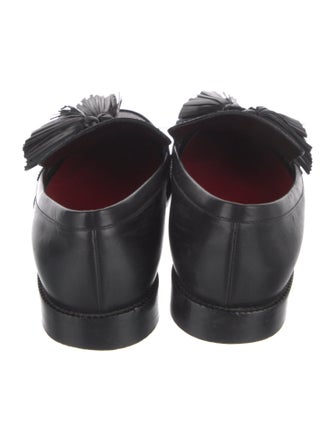 Frances Valentine Leather Tassel Accents Loafers