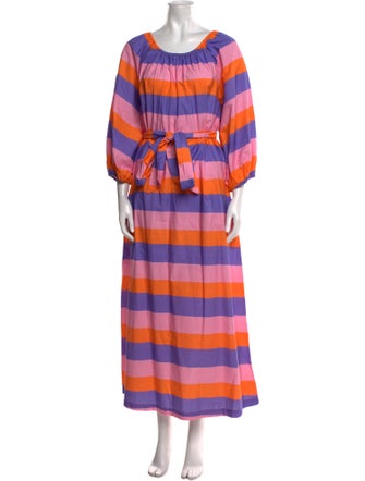 Frances Valentine Striped Long Dress