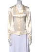 Frances Valentine Silk Long Sleeve Button-Up Top