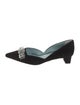 Frances Valentine Suede Crystal Embellishments D'Orsay Flats