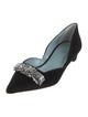 Frances Valentine Suede Crystal Embellishments D'Orsay Flats