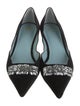 Frances Valentine Suede Crystal Embellishments D'Orsay Flats