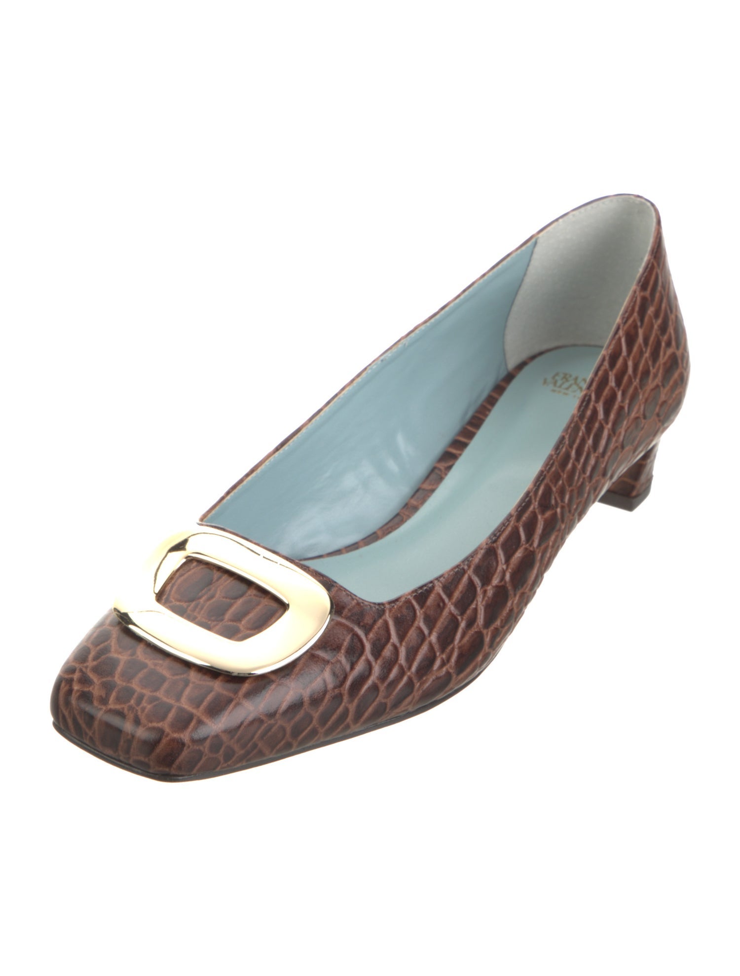 Frances Valentine Embossed Leather Flats