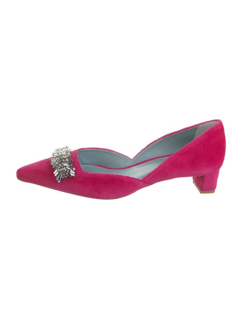 Frances Valentine Velvet Crystal Embellishments D'Orsay Flats