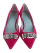 Frances Valentine Velvet Crystal Embellishments D'Orsay Flats