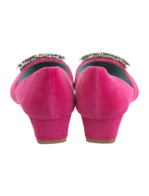 Frances Valentine Velvet Crystal Embellishments D'Orsay Flats