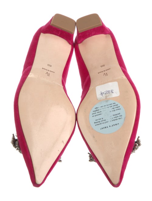 Frances Valentine Velvet Crystal Embellishments D'Orsay Flats