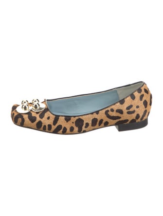 Frances Valentine Ponyhair Animal Print Flats