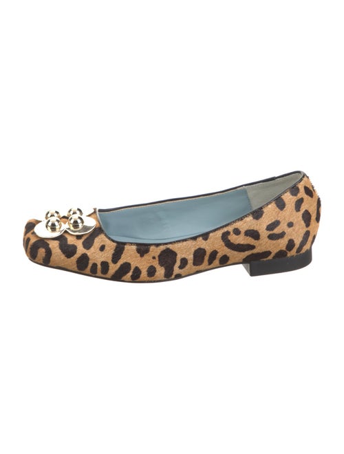 Frances Valentine Ponyhair Animal Print Flats