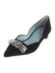 Frances Valentine Suede Crystal Embellishments D'Orsay Flats