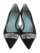 Frances Valentine Suede Crystal Embellishments D'Orsay Flats