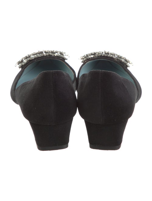 Frances Valentine Suede Crystal Embellishments D'Orsay Flats