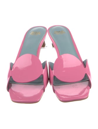 Frances Valentine Patent Leather Slides