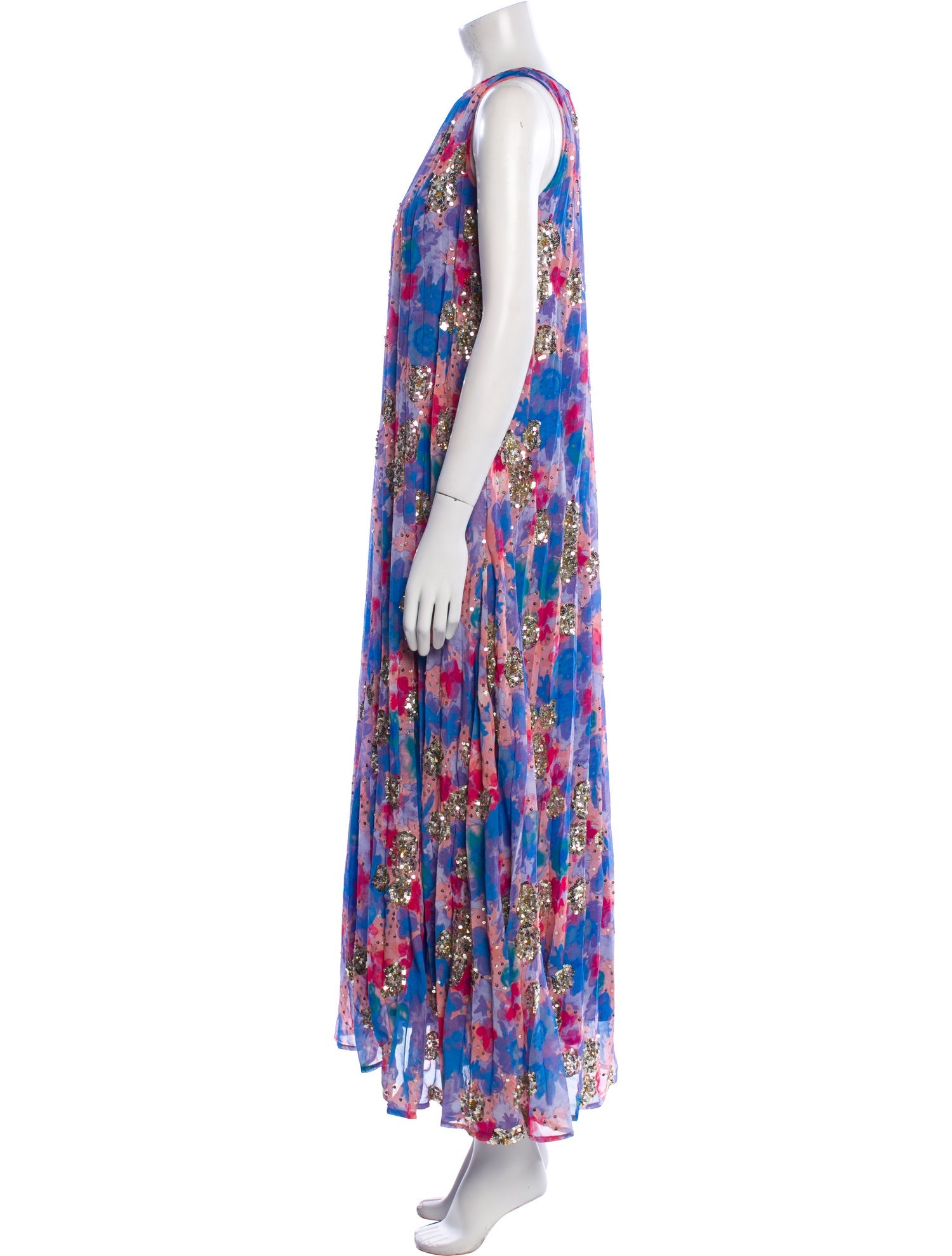 Frances Valentine Floral Print Long Dress