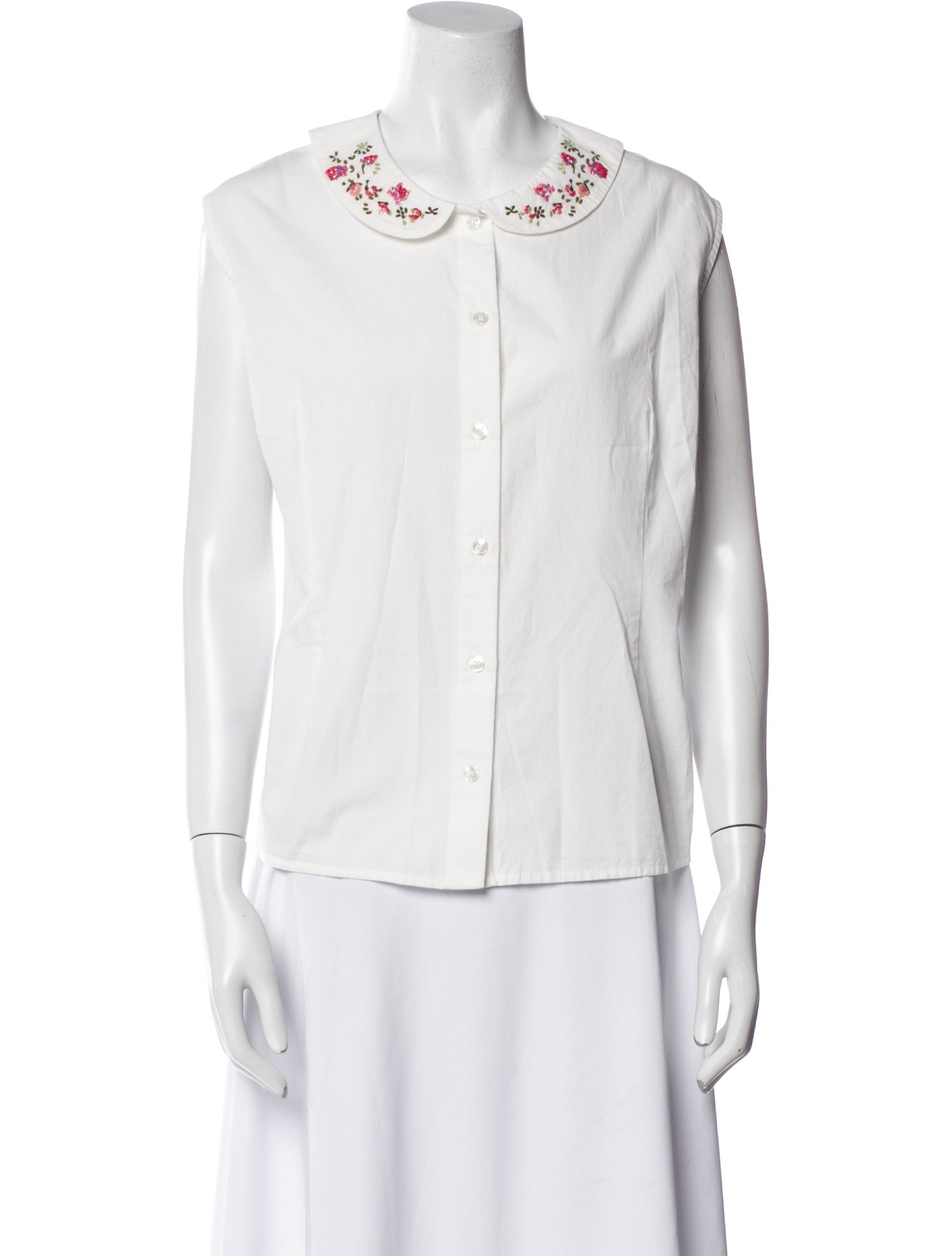 Frances Valentine Sleeveless Button-Up Top