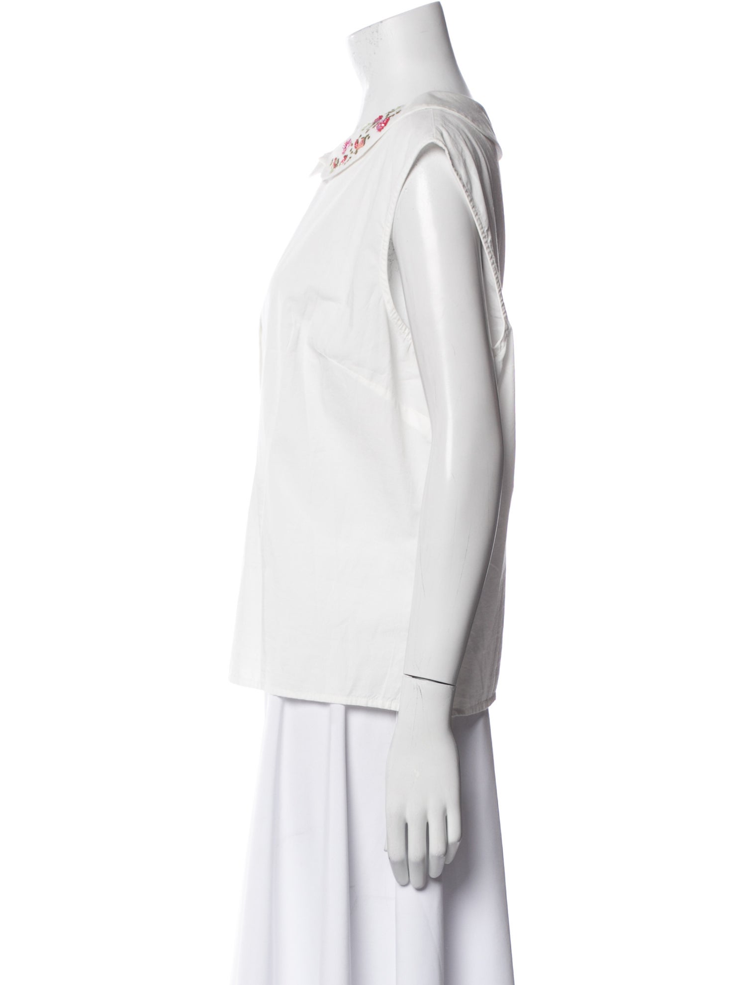 Frances Valentine Sleeveless Button-Up Top