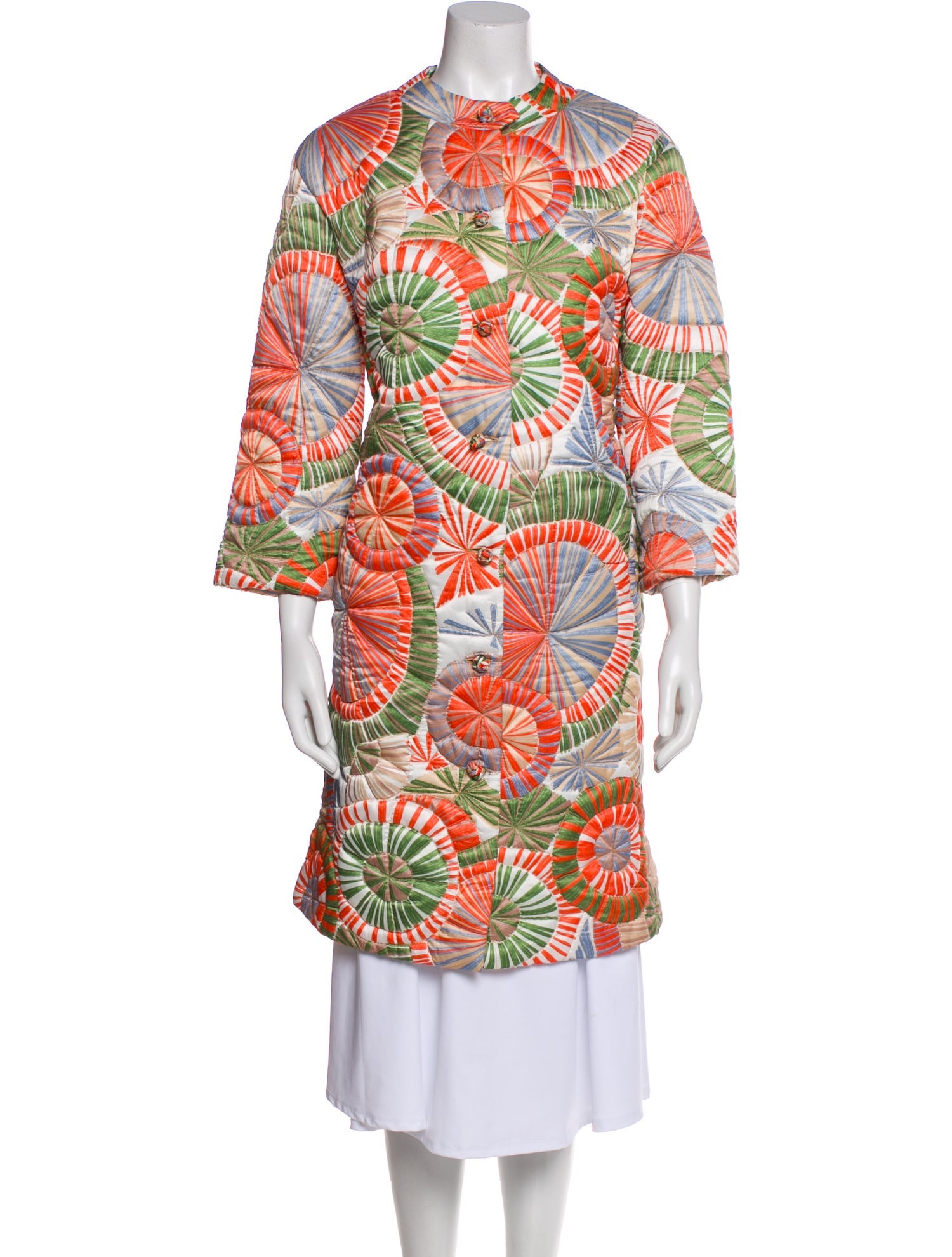 Frances Valentine Floral Print Trench Coat