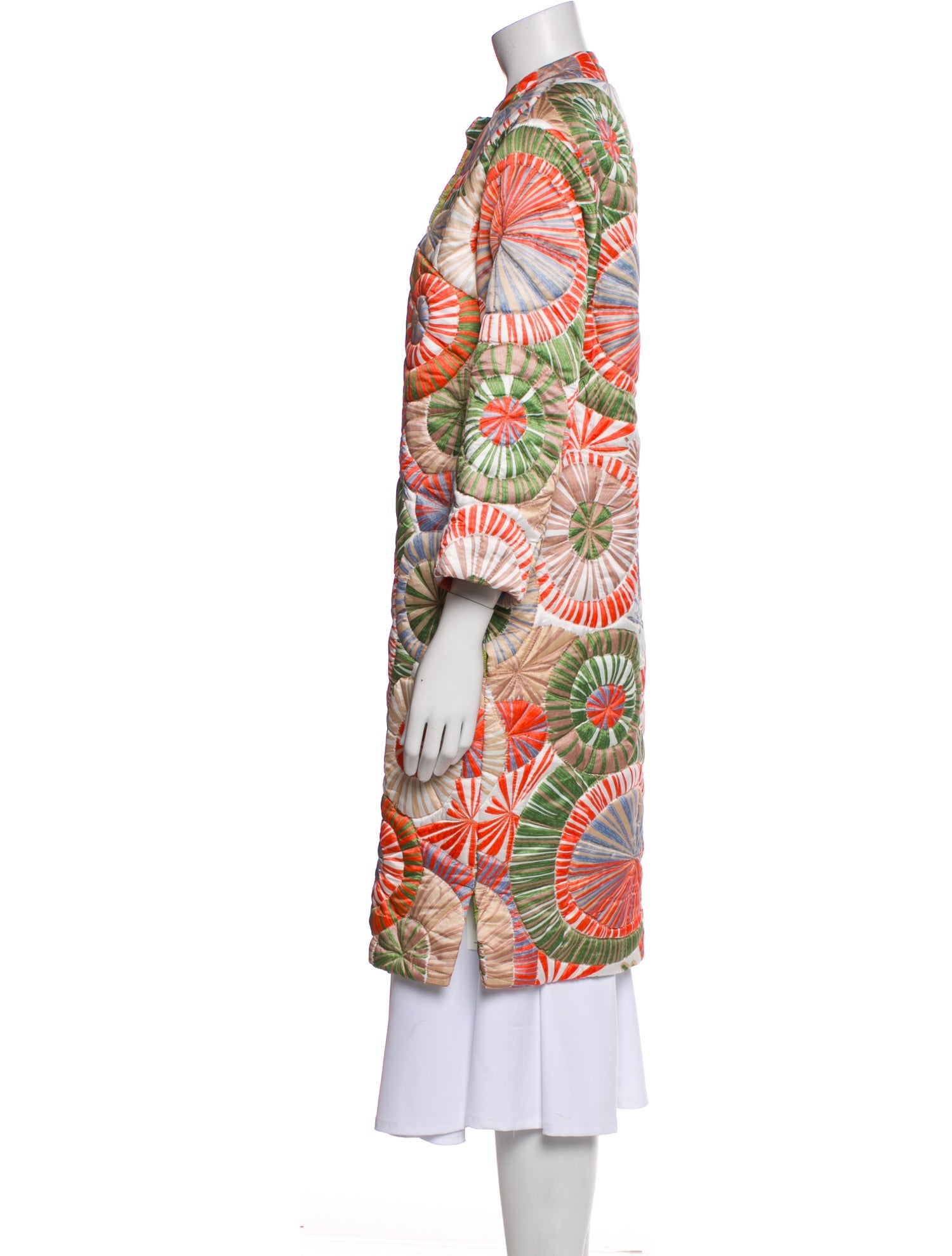 Frances Valentine Floral Print Trench Coat