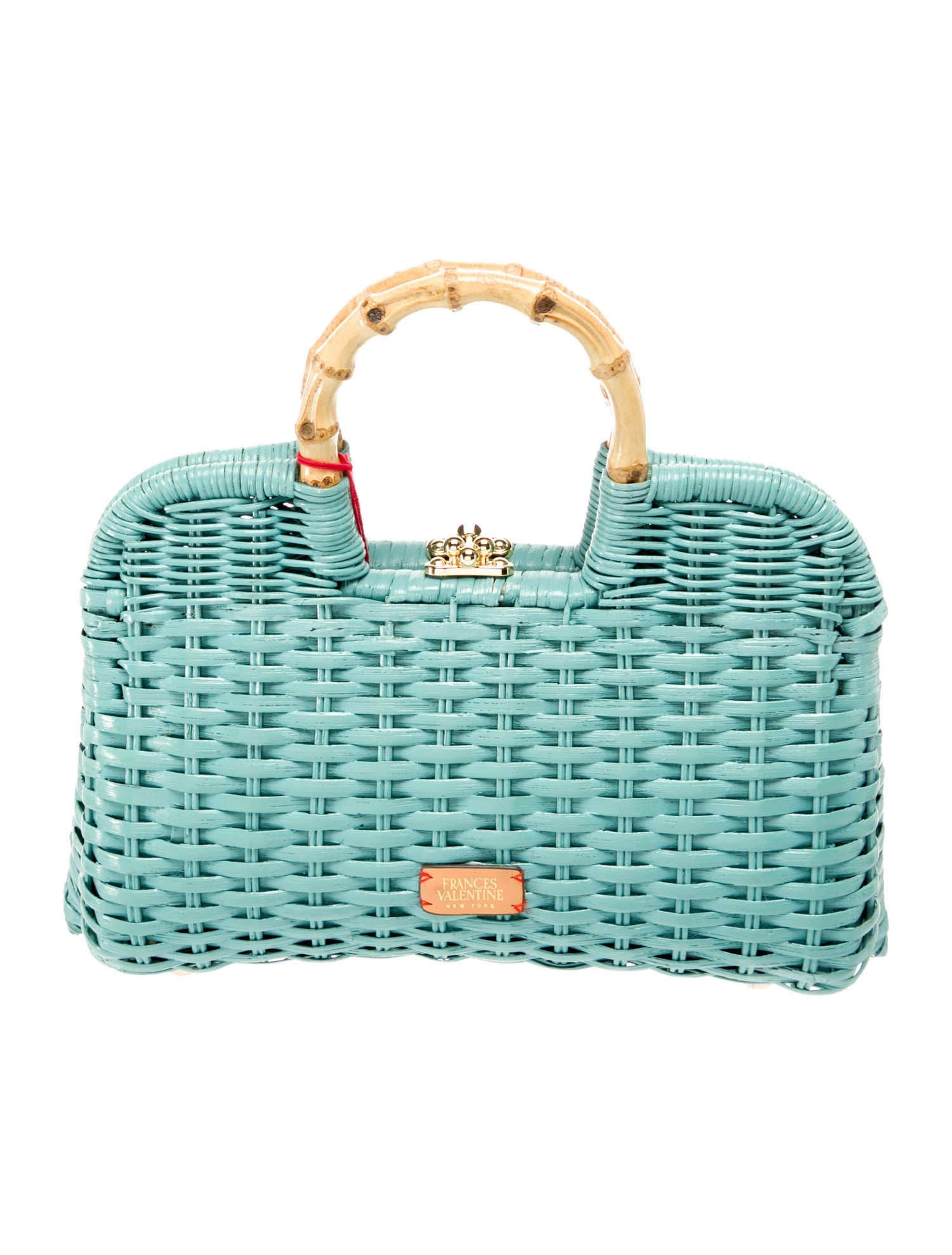 Frances Valentine Wicker Top Handle Bag