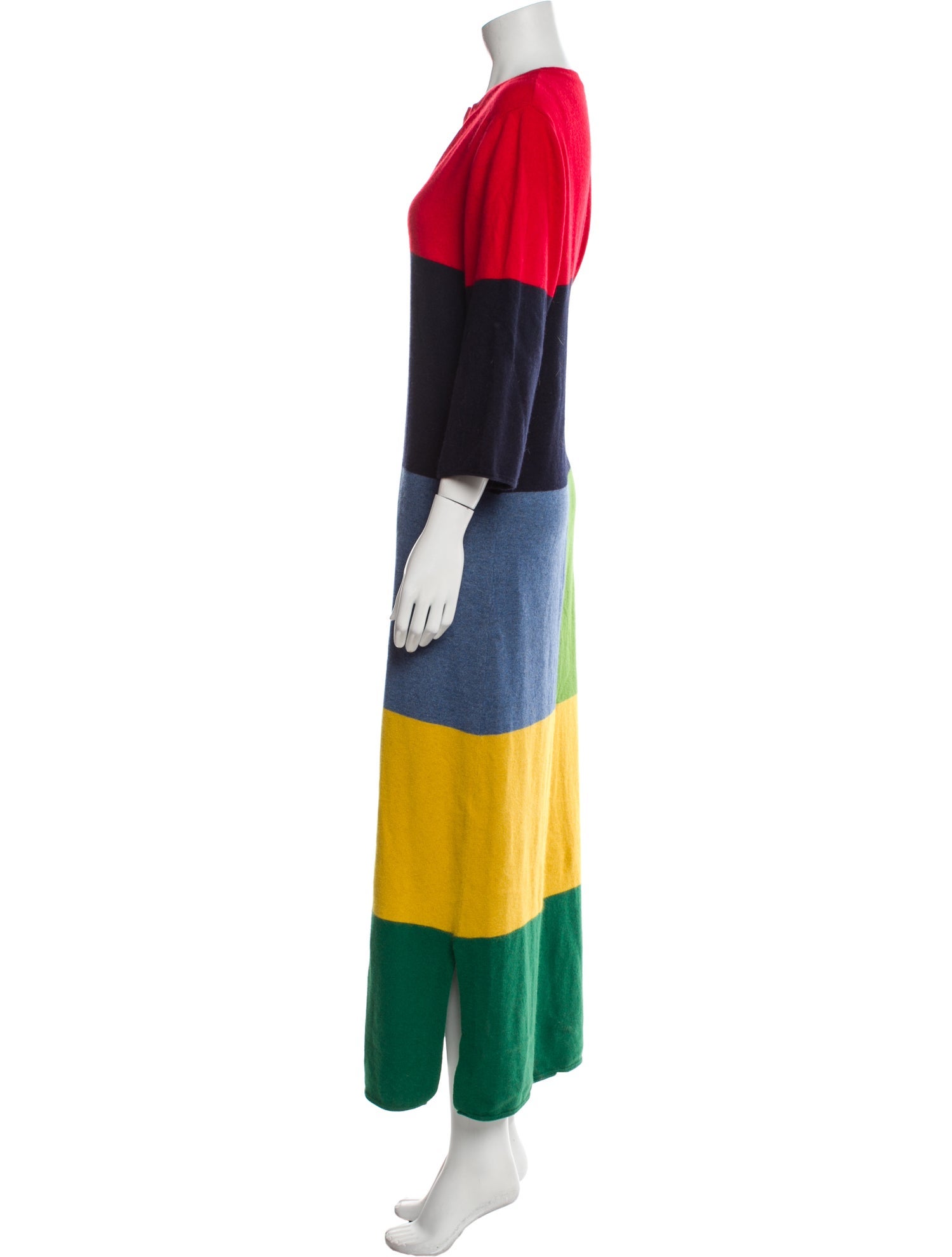 Frances Valentine Colorblock Pattern Long Dress