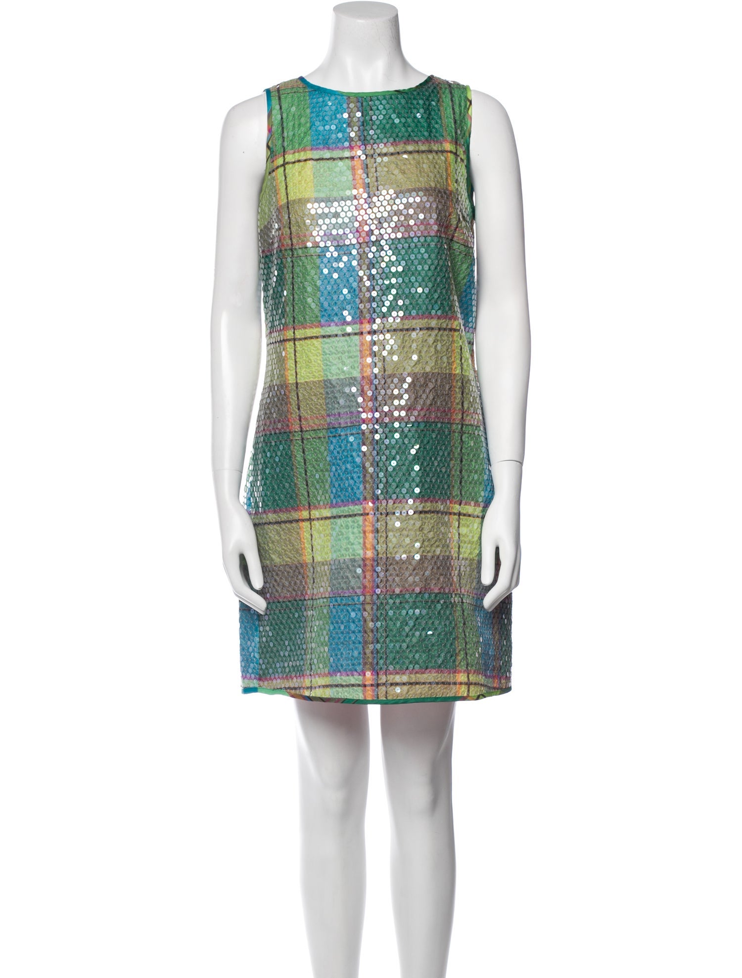 Frances Valentine Plaid Print Mini Dress