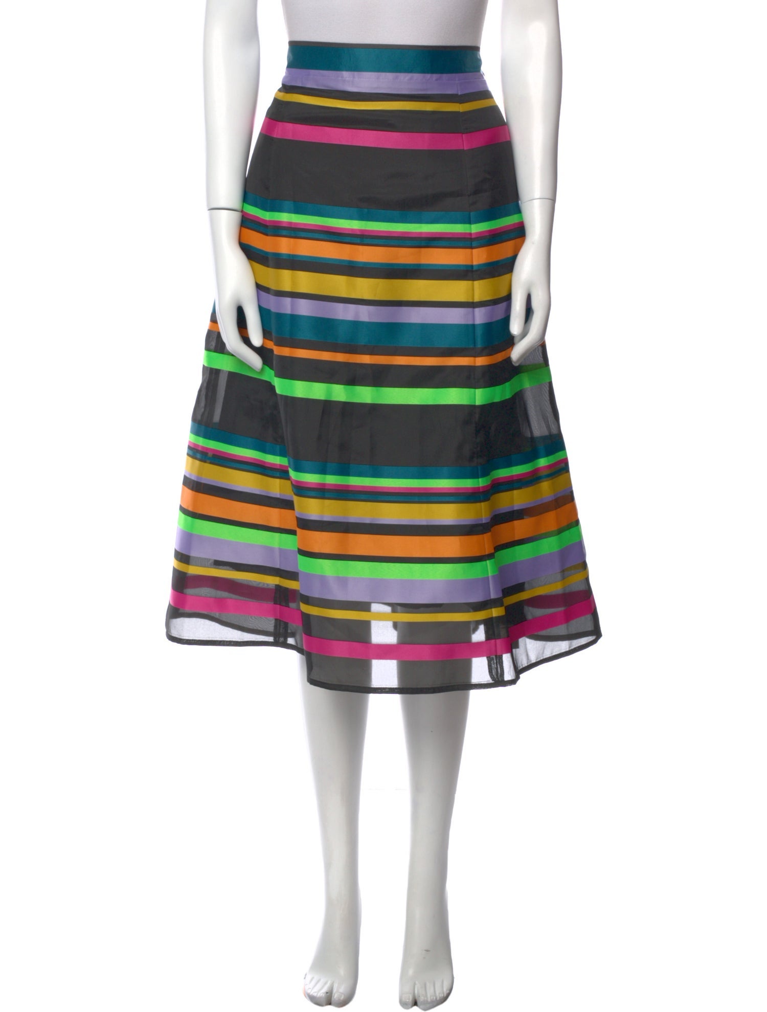 Frances Valentine Striped Midi Length Skirt w/ Tags