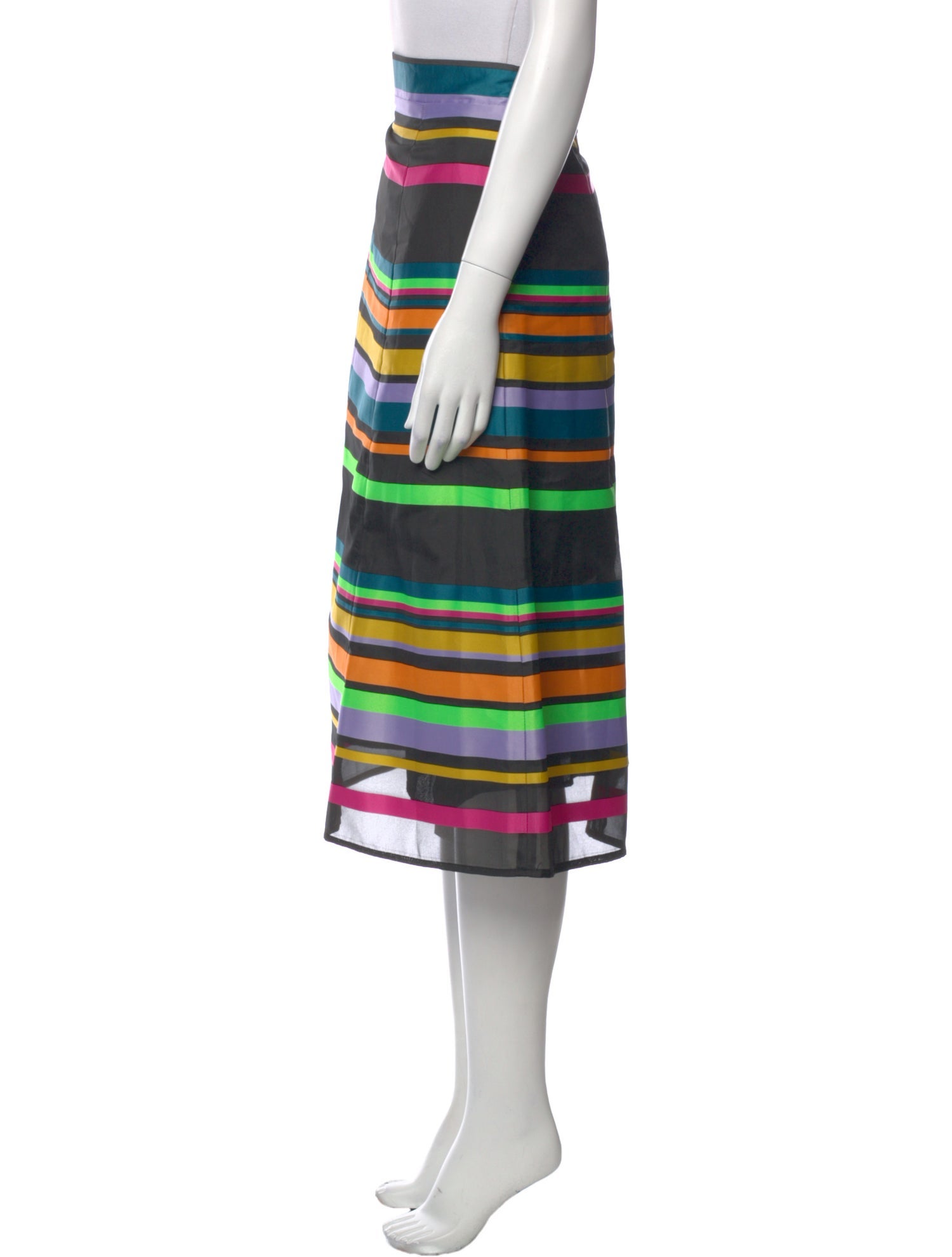 Frances Valentine Striped Midi Length Skirt w/ Tags