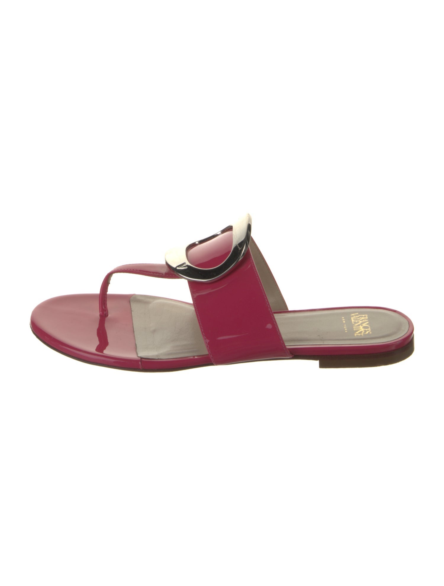 Frances Valentine Patent Leather Slides
