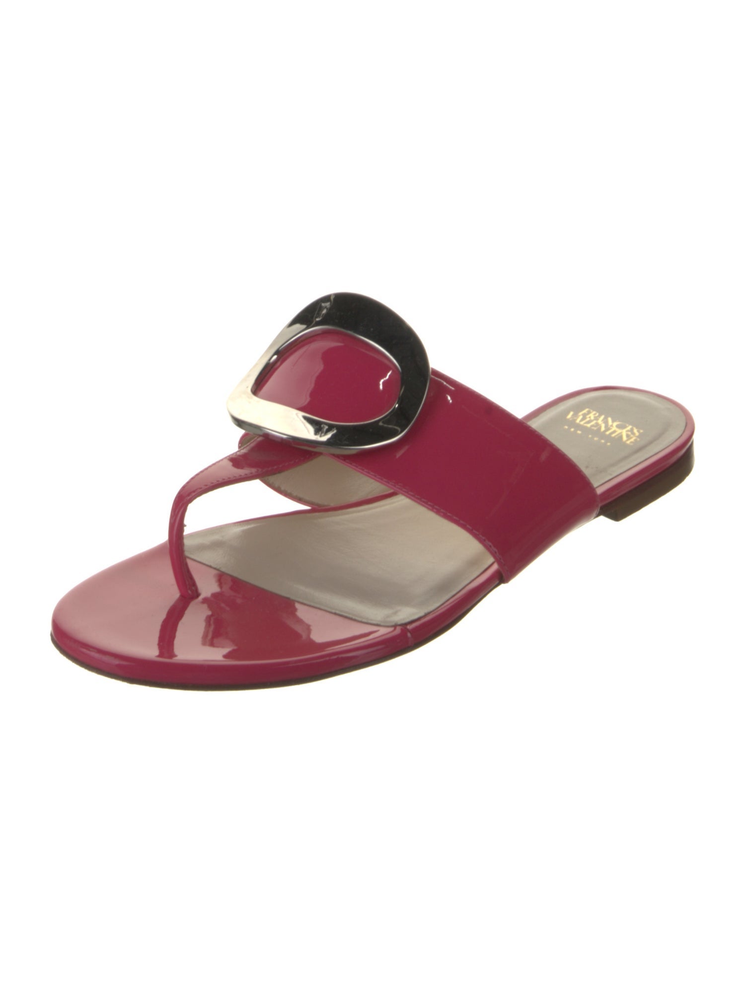 Frances Valentine Patent Leather Slides