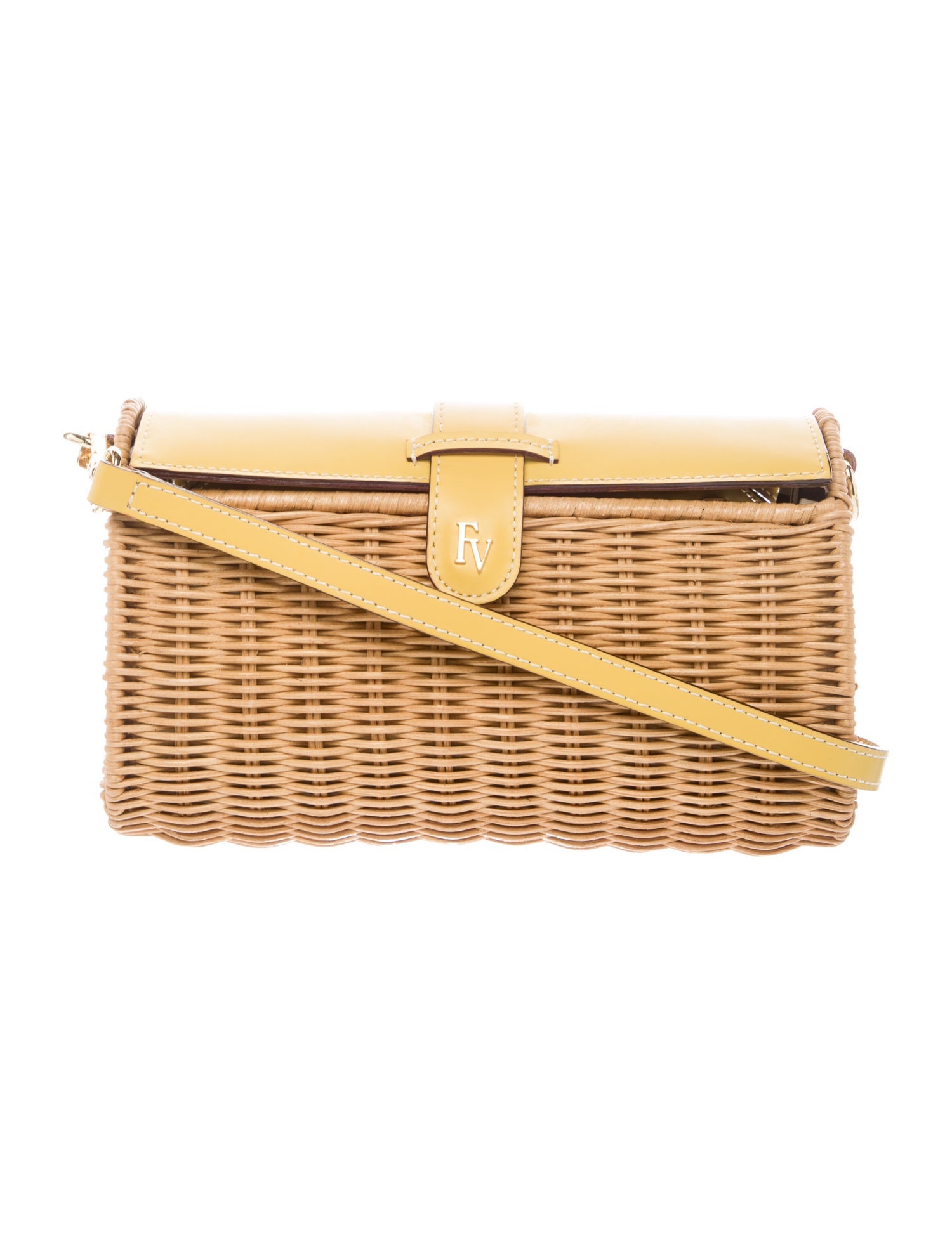 Frances Valentine Wicker Crossbody Bag