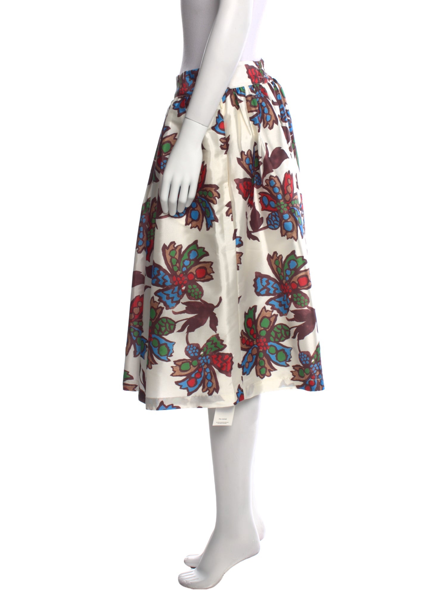 Frances Valentine Floral Print Knee-Length Skirt