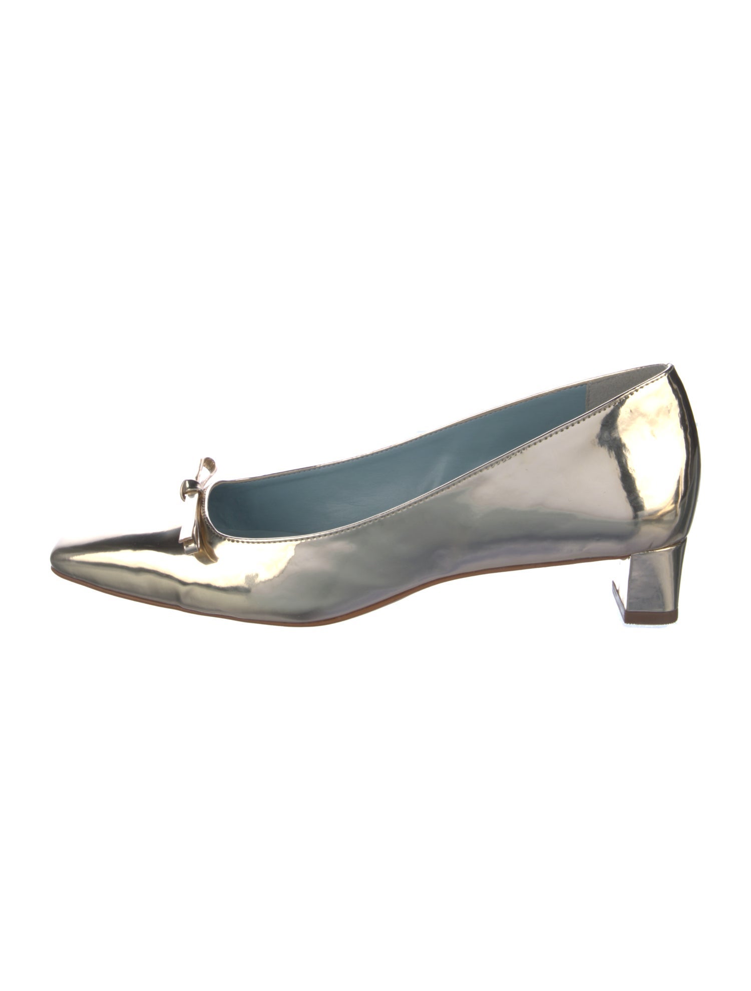Frances Valentine Patent Leather Bow Accents Ballet Flats
