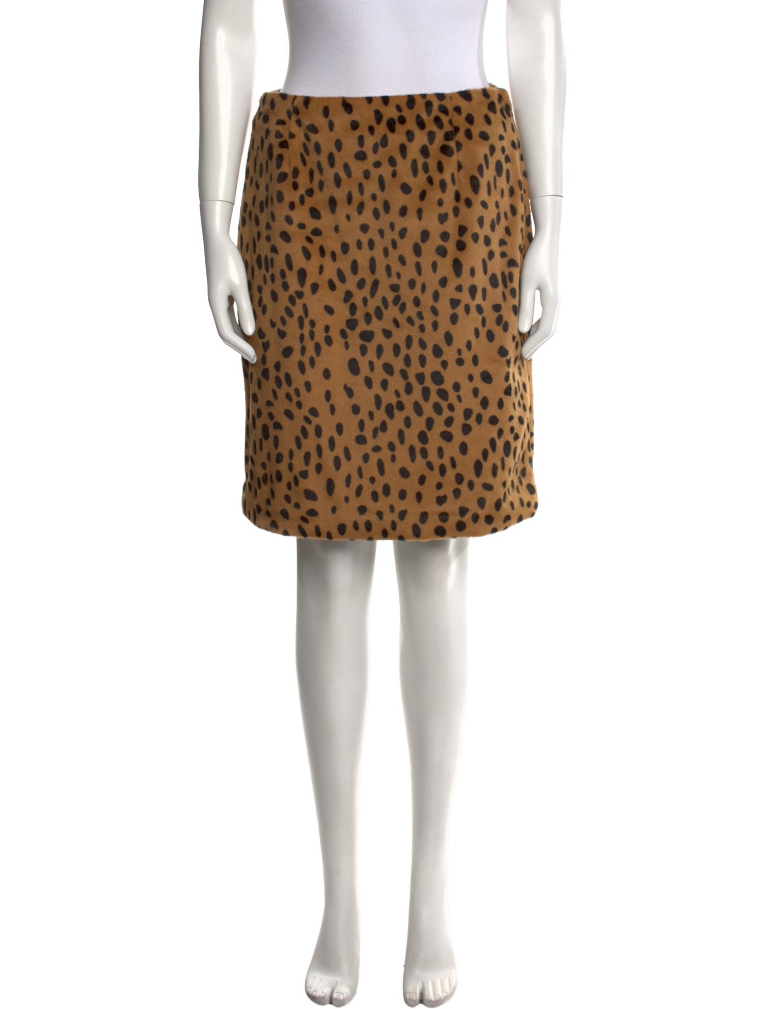 Frances Valentine Animal Print Knee-Length Skirt