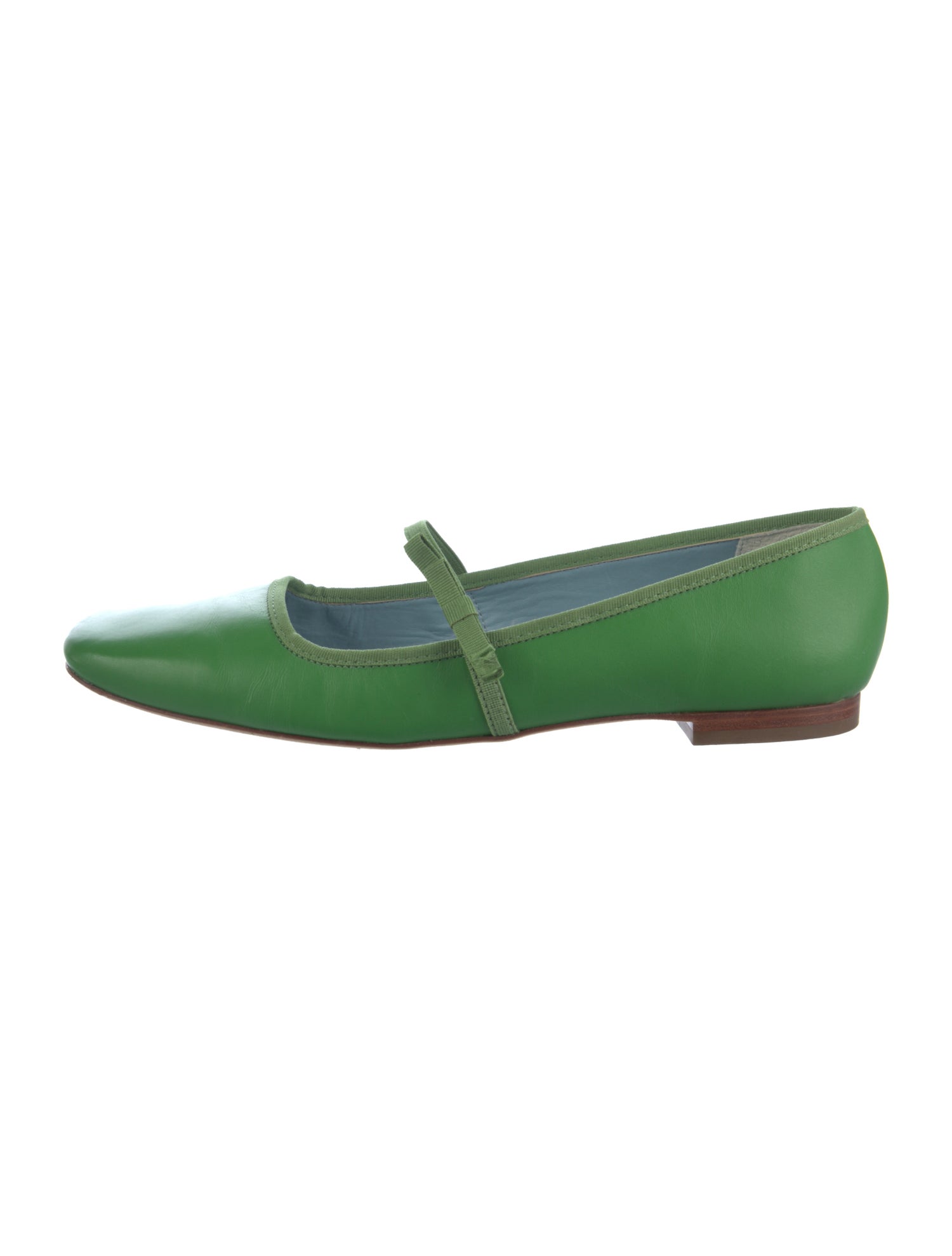 Frances Valentine Leather Bow Accents Mary Jane Flats