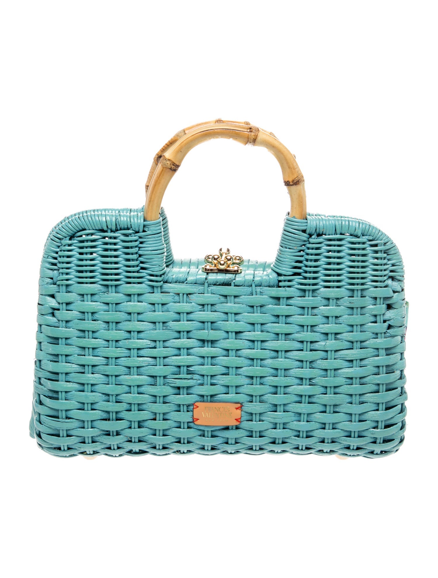 Frances Valentine Wicker Top Handle Bag Vintage